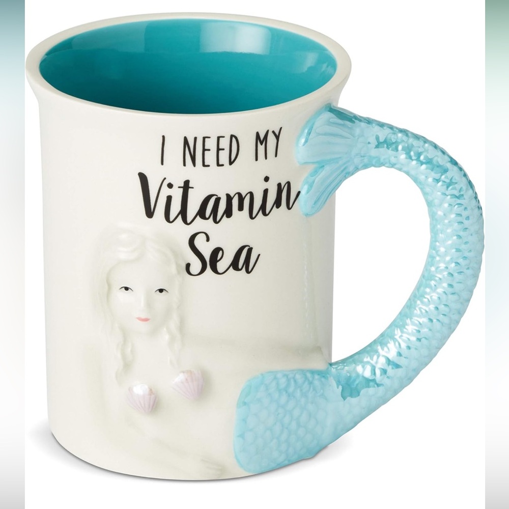 Mermaid Tail Mug - White and Blue New In Box From My Name Is Mud- Cute Gift
